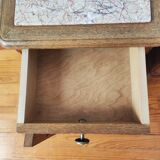 Pair of solid oak bedside tables 1920