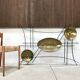Large sculptural wall relief in wrought iron & brass , GDR / Germany 1950s