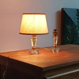 Crystal and brass lamp base