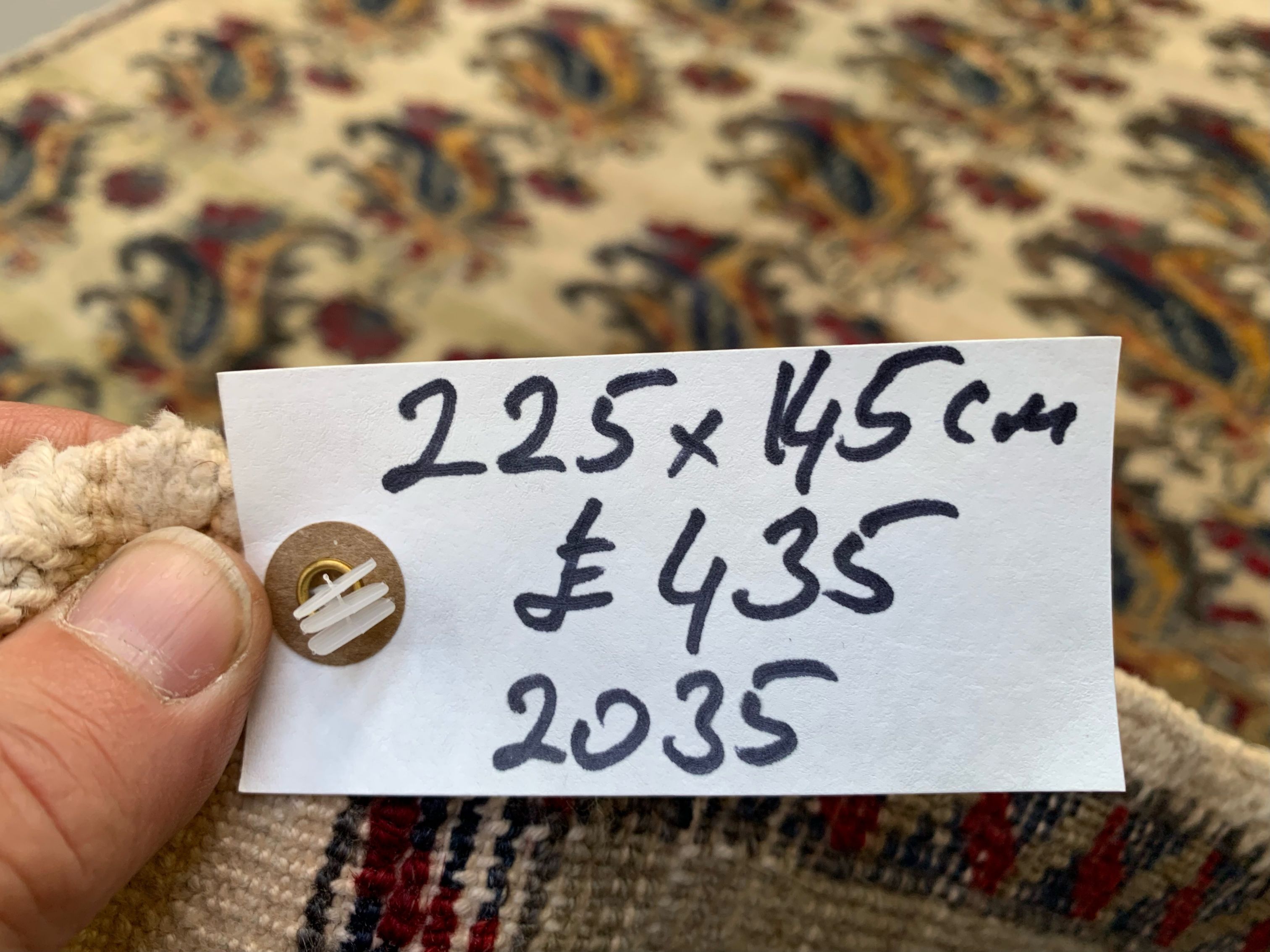 Turkish rug 216x124 cm