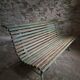 French garden bench in wood and iron, 1950s