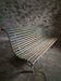 French garden bench in wood and iron, 1950s