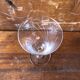 Old pitcher service and 5 foot glasses in engraved glass vintage table art