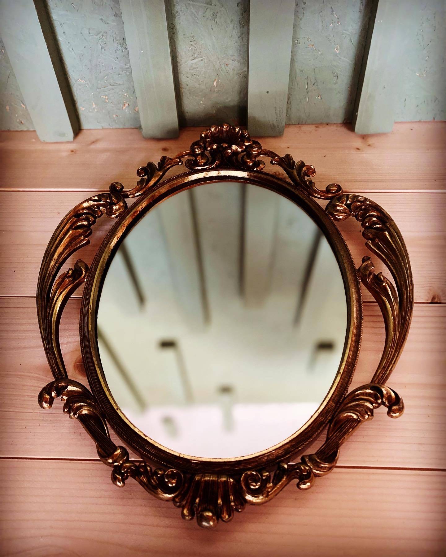 Brass mirror