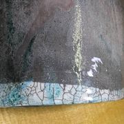 Large sculptural vase in glazed ceramic, artwork from around 1970.