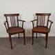 Paire de fauteuils bridge en bois