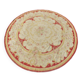 Large Circular Aubusson Style Rug / Round 3.05 M. Diameter