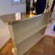 Bar, wooden counter, mirror and brass, 1970s