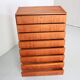 Mid-Century Modern Danish Chest of Eight Drawers, Tallboy in Teak, Denmark, 1960