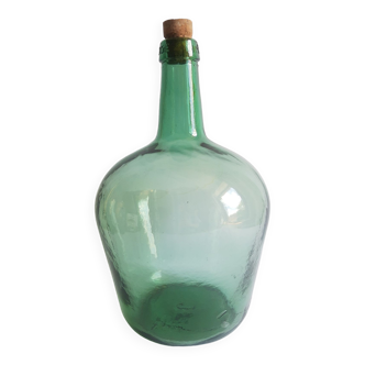 Vintage Ayelense Green Glass Demijohn