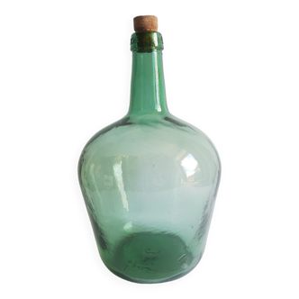 Dame Jeanne green glass bottle Ayelense vintage