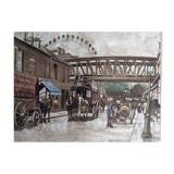 Aquarelle ancienne Paris rue du Commerce par Amédée Lecomte