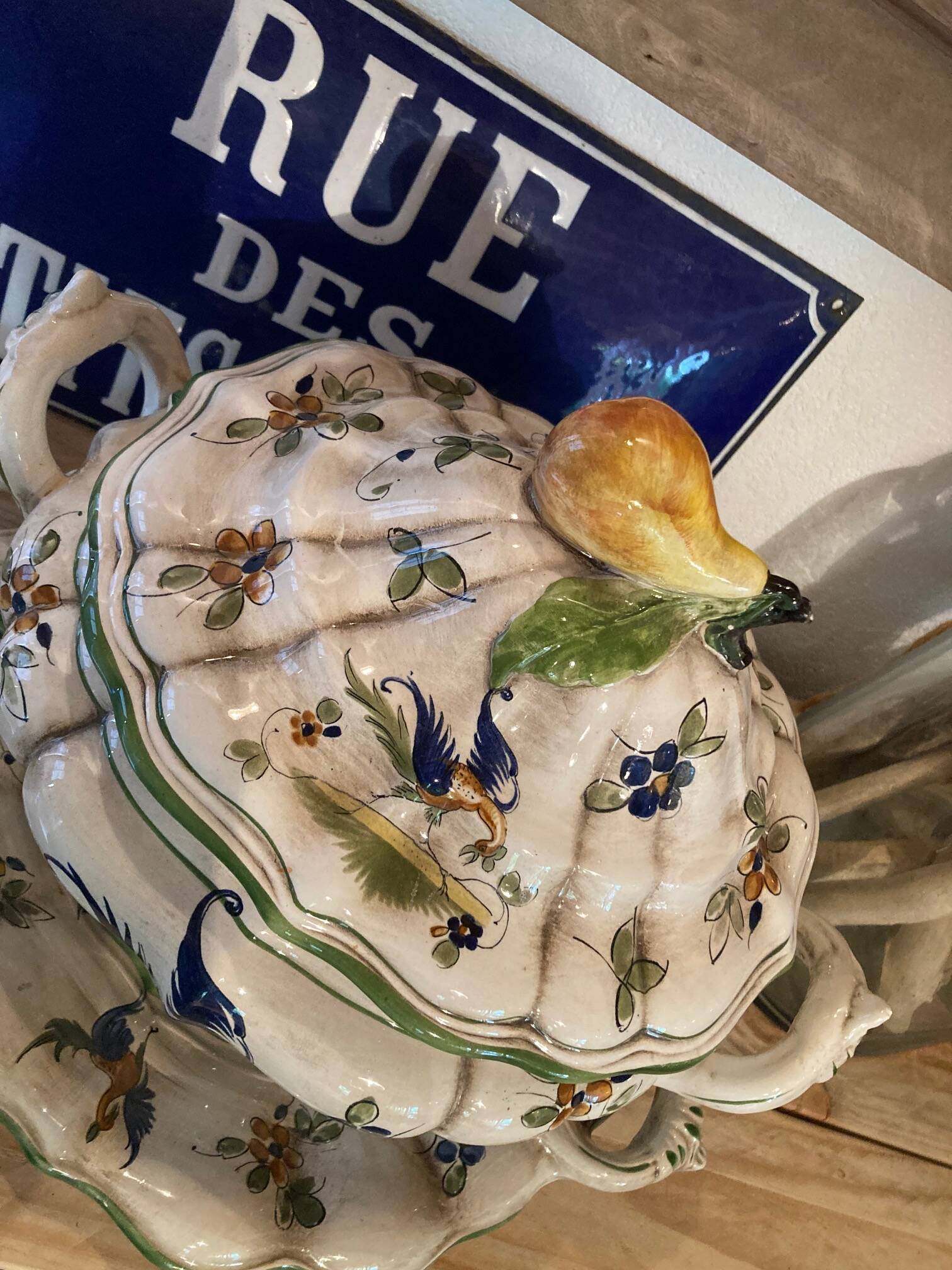 Soupière ovale et plat "Capodimonte", Italie
