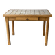 Table à manger de ferme vintage en bois massif carreaux céramique 105cm rénovée