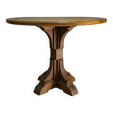 Round reclaimed wooden table || Rustic furniture || Vintage