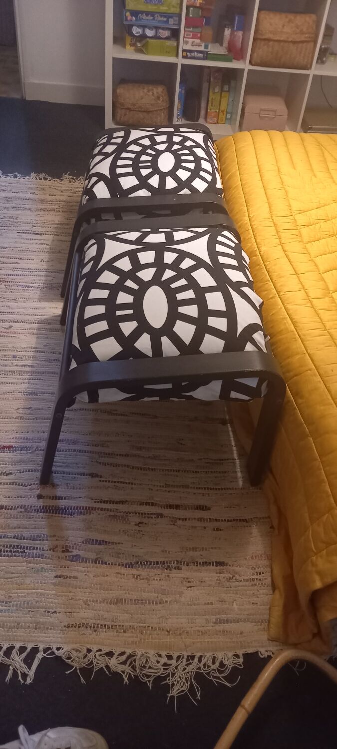 Pair of poufs