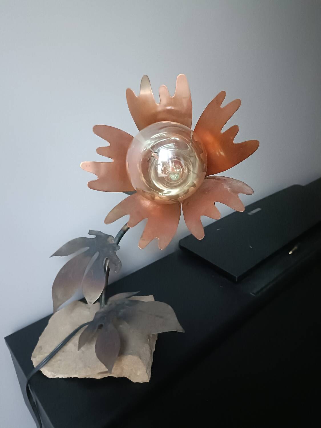 Flower lamp, Maison Jansen style, 1970s