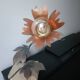 Lampe fleur, style Maison Jansen, années 70