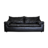 Black leather sofa, Cinna 80