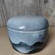 Blue covered pot with virebent