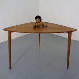 Mid-Century Triangular Teak Side Table, 1960s