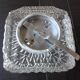 Vintage 60-70s structured glass square ceiling light