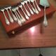Silver metal cutlery