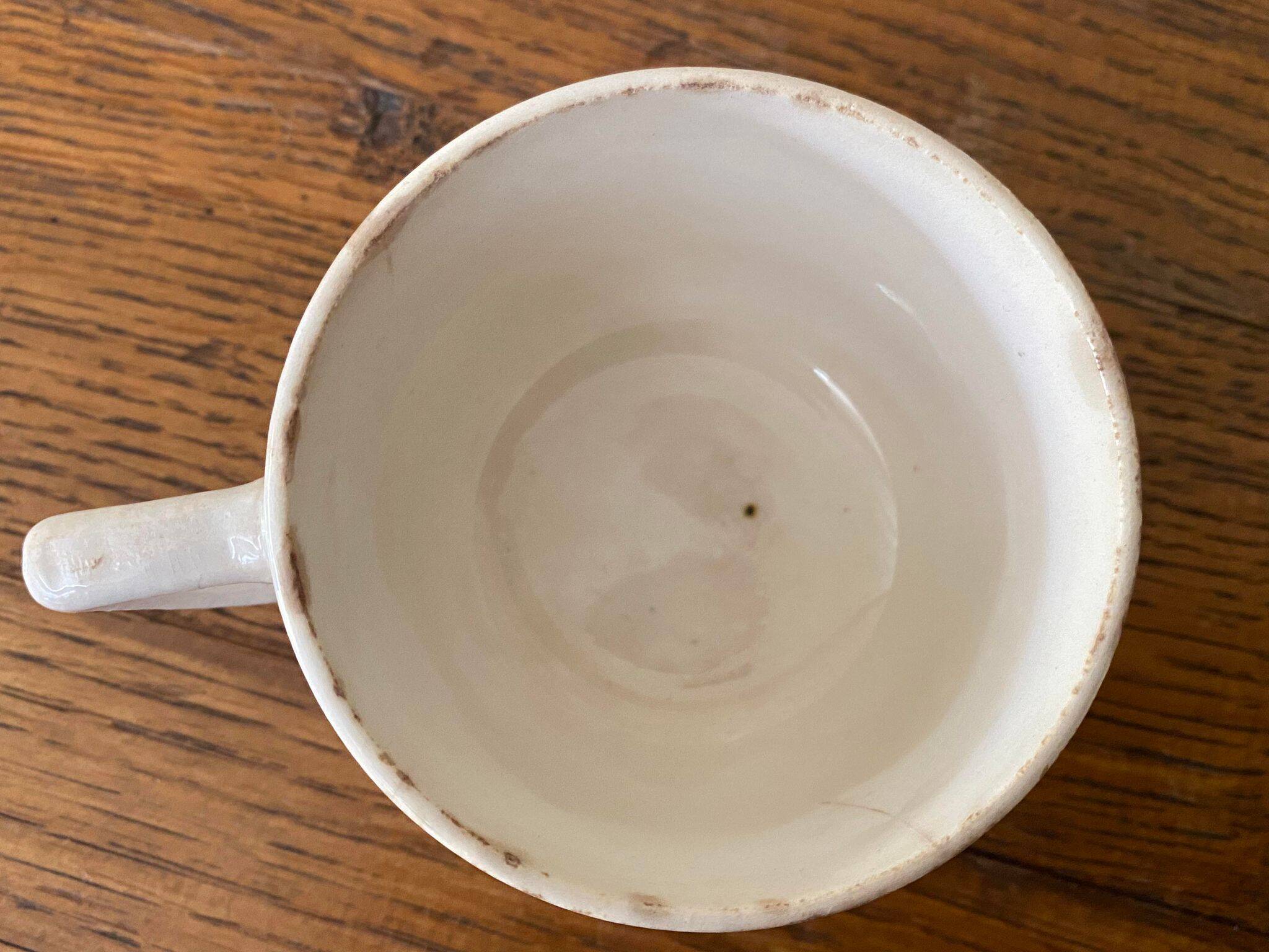 Earthenware cup from Sarreguemines Digoin model Annette