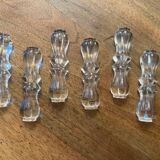 Set of 6 crystal knife rests