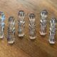Set of 6 crystal knife rests