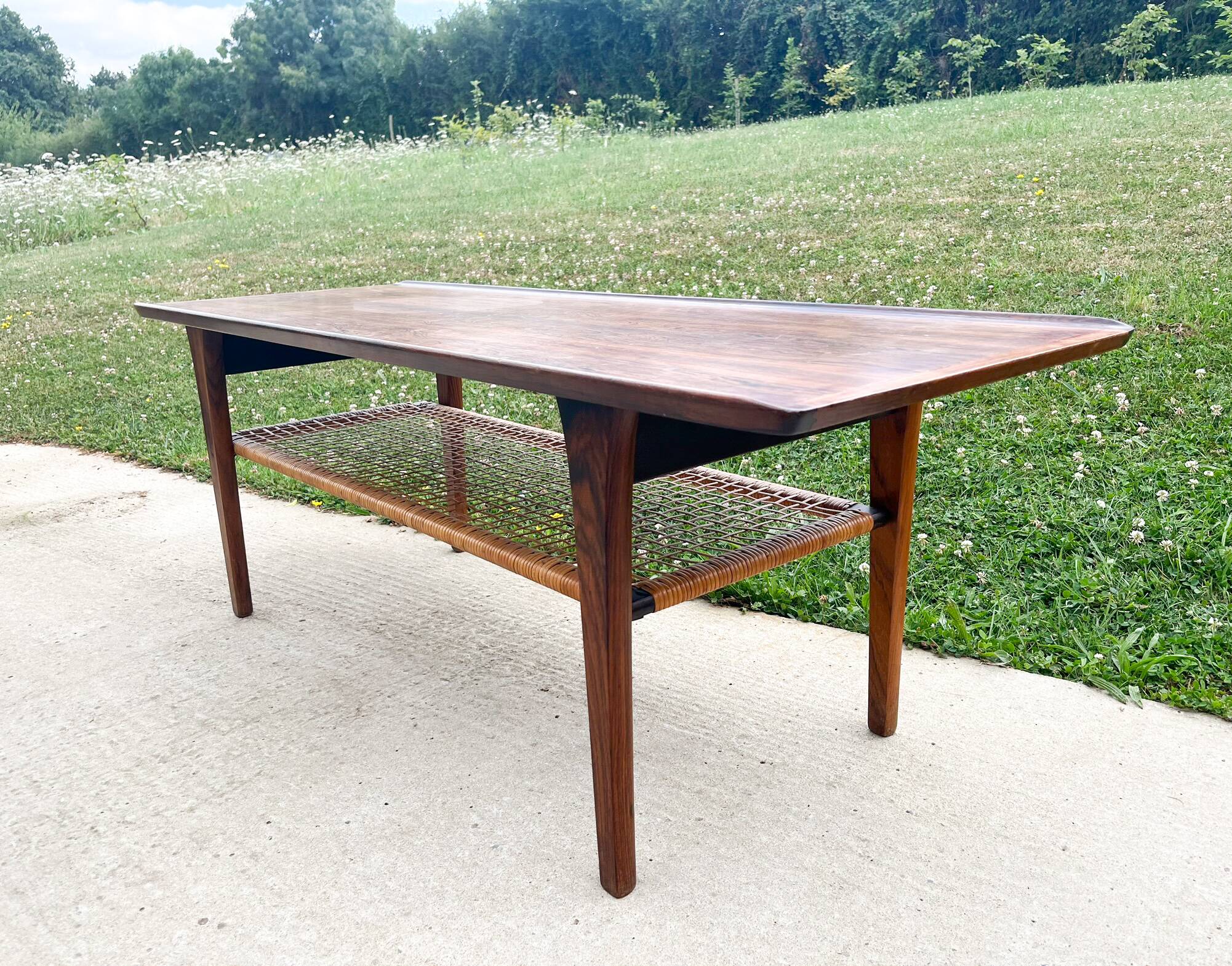 Table basse scandinave en palissandre , circa 1950:60'