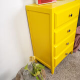 Chiffonnier vintage jaune