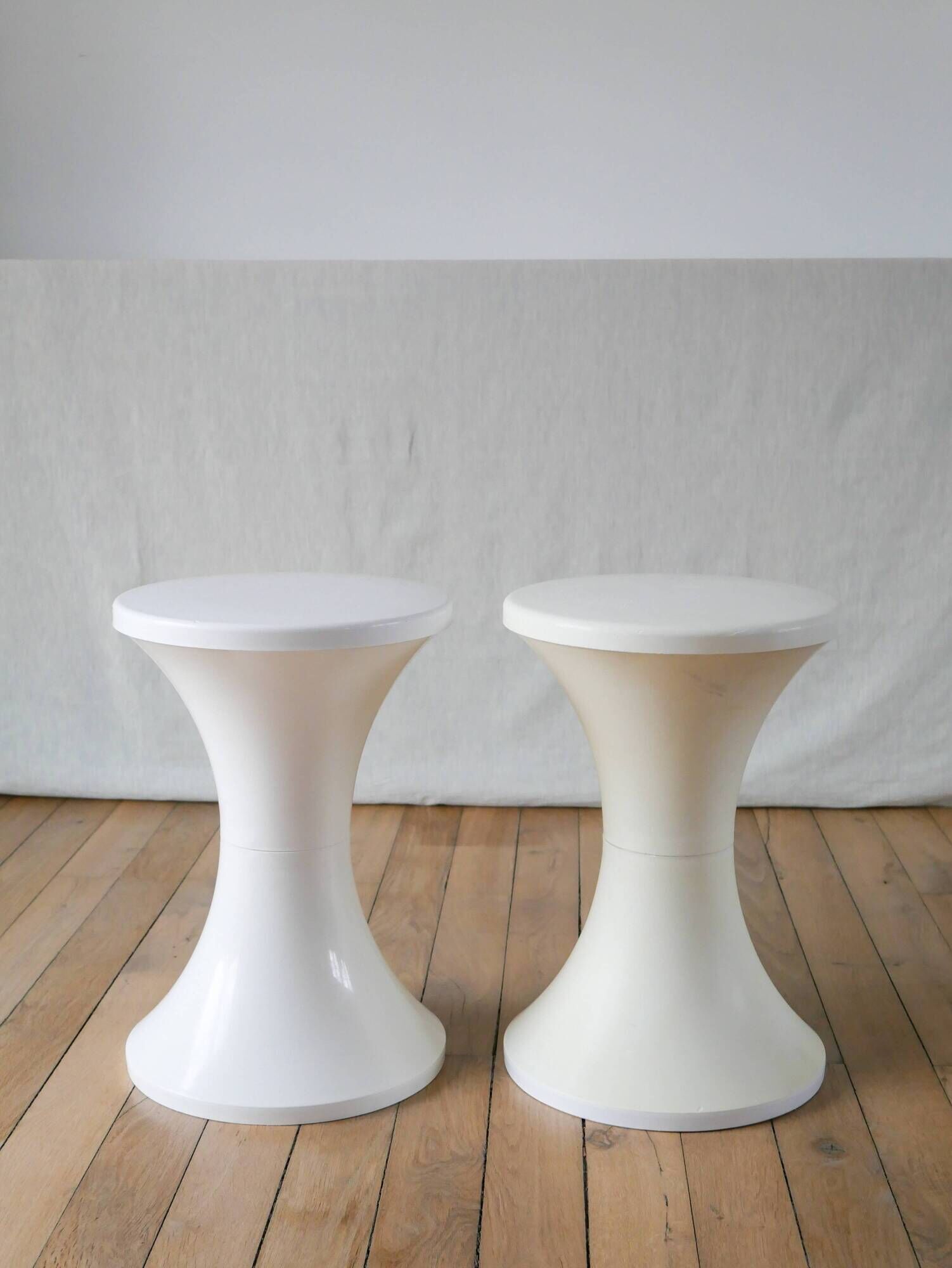 Pair of Tam-Tam stools Made in France Stamp 1970