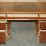 David Linley Burr walnut chest of drawers for light restoration.