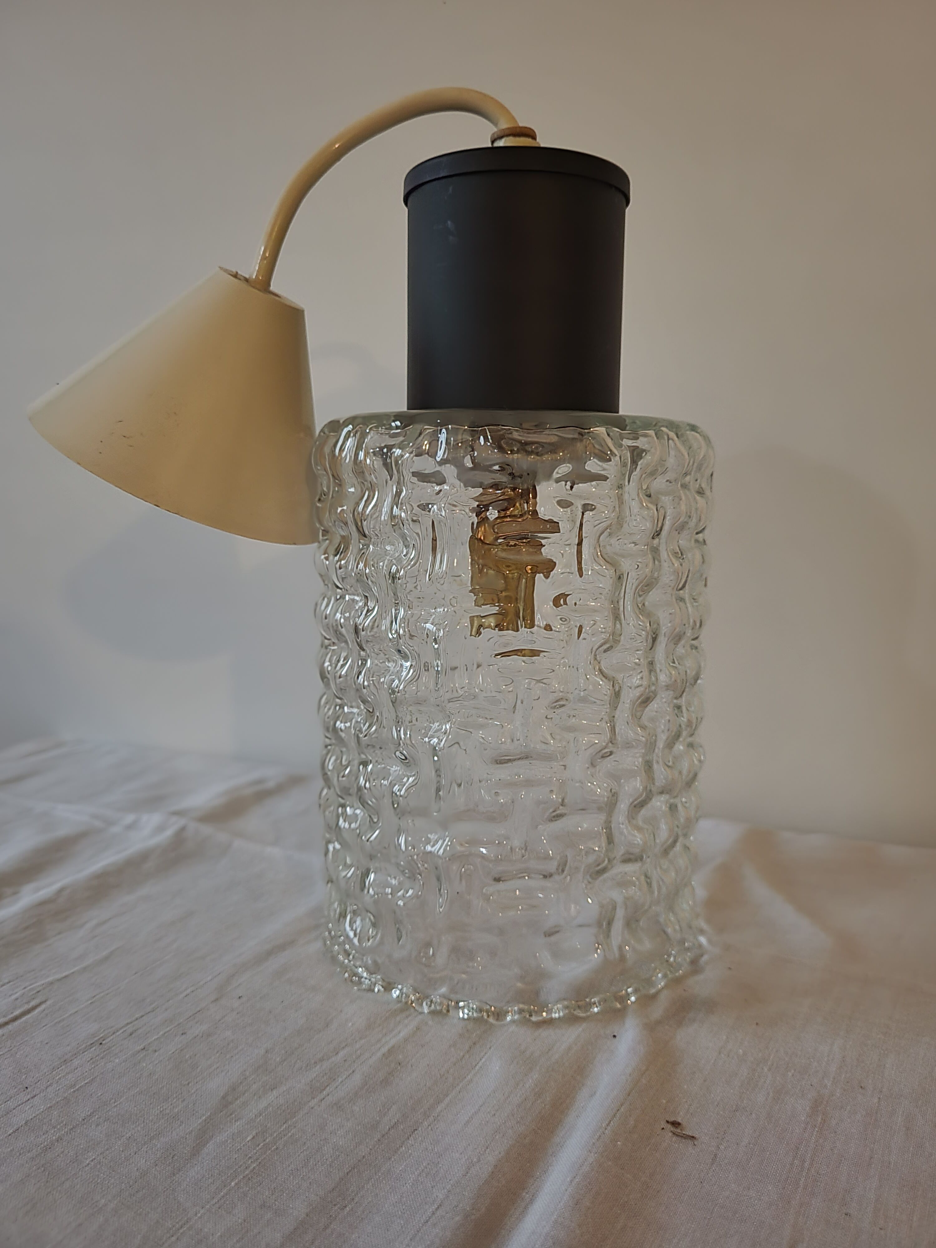 Vintage chiseled glass walker