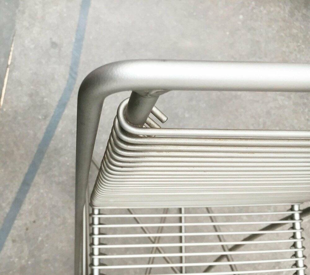 Postmodern German kitchen bar stool Kreuzschwinger by Till Behrens for Schlubach, 1980s.