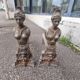 Pair of goddess andirons