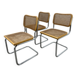 3 Cesca B32 chairs by Marcel Breuer