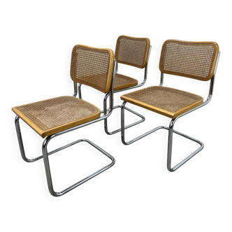 3 Cesca B32 chairs by Marcel Breuer