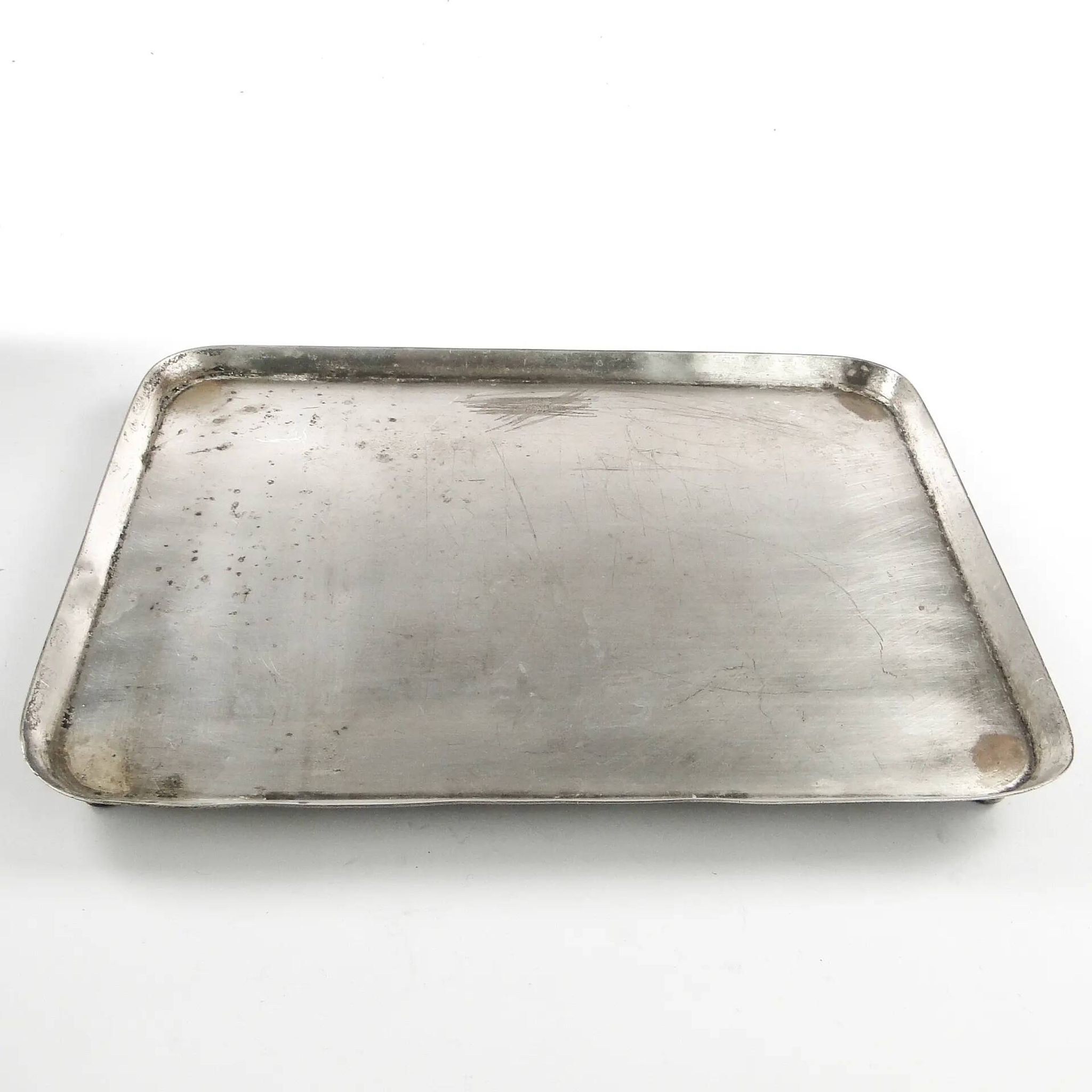 Art Deco tray, silver-plated brass, Norblin, Poland, 1930s