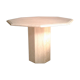 Octagonal table in travertine, 80s