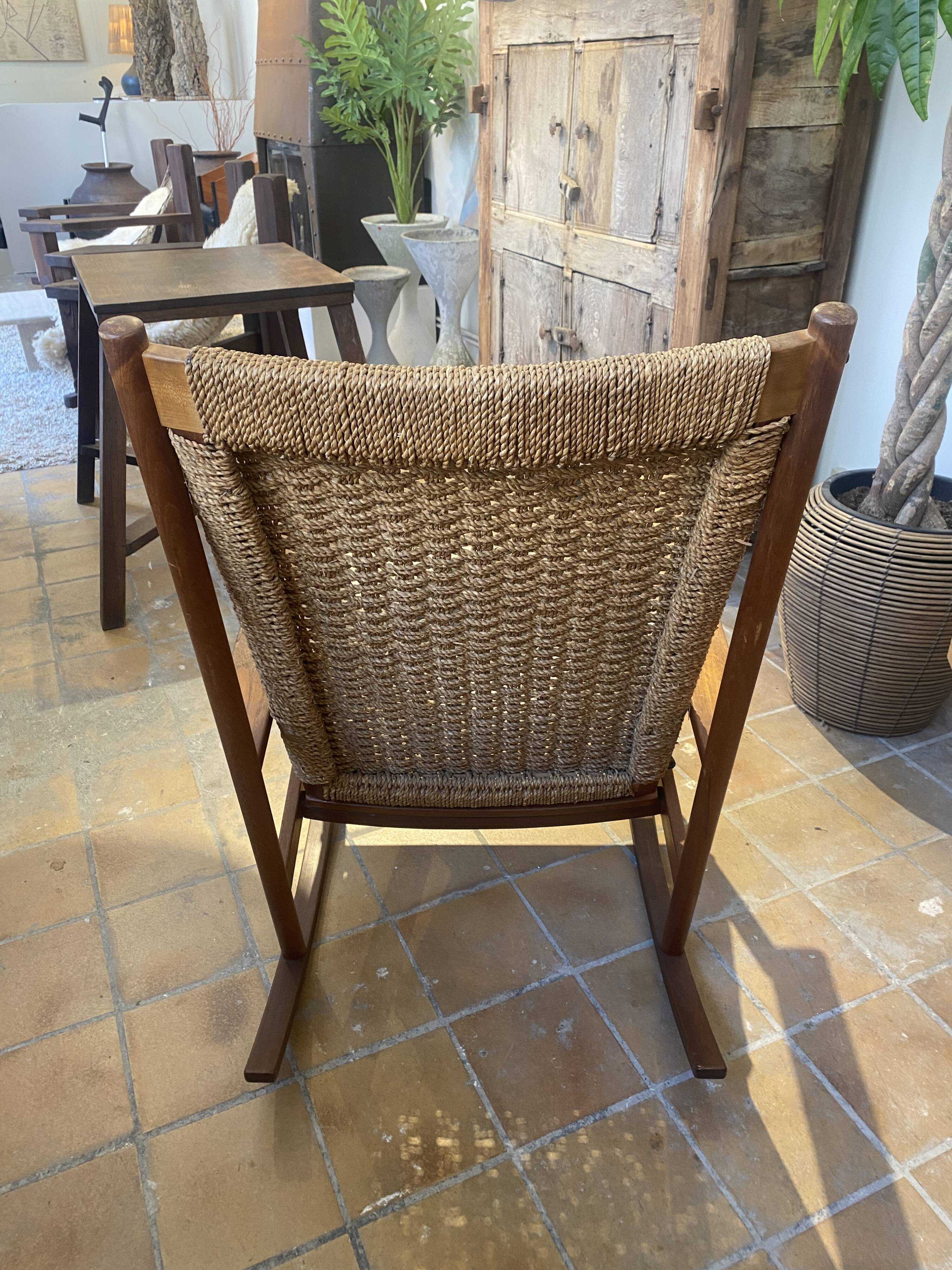 Roking chair by Hans Olsen edition Juul Kristensen 1950