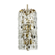 XL Mid Century brass crystal glass chandelier, Vereinigte Werkstätten