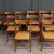 Suite de 11 chaises pliantes avec cannage 1980 entourage bois