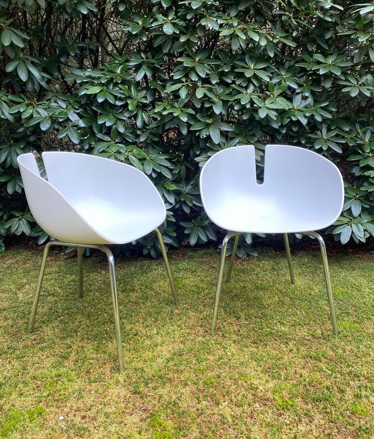 White Fjord Moroso Chairs by Patricia Urquiola, 2002, Set of 4