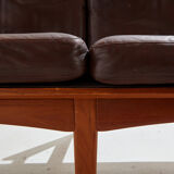 Danish leather sofa set by Arne Wahl Iversen for Komfort