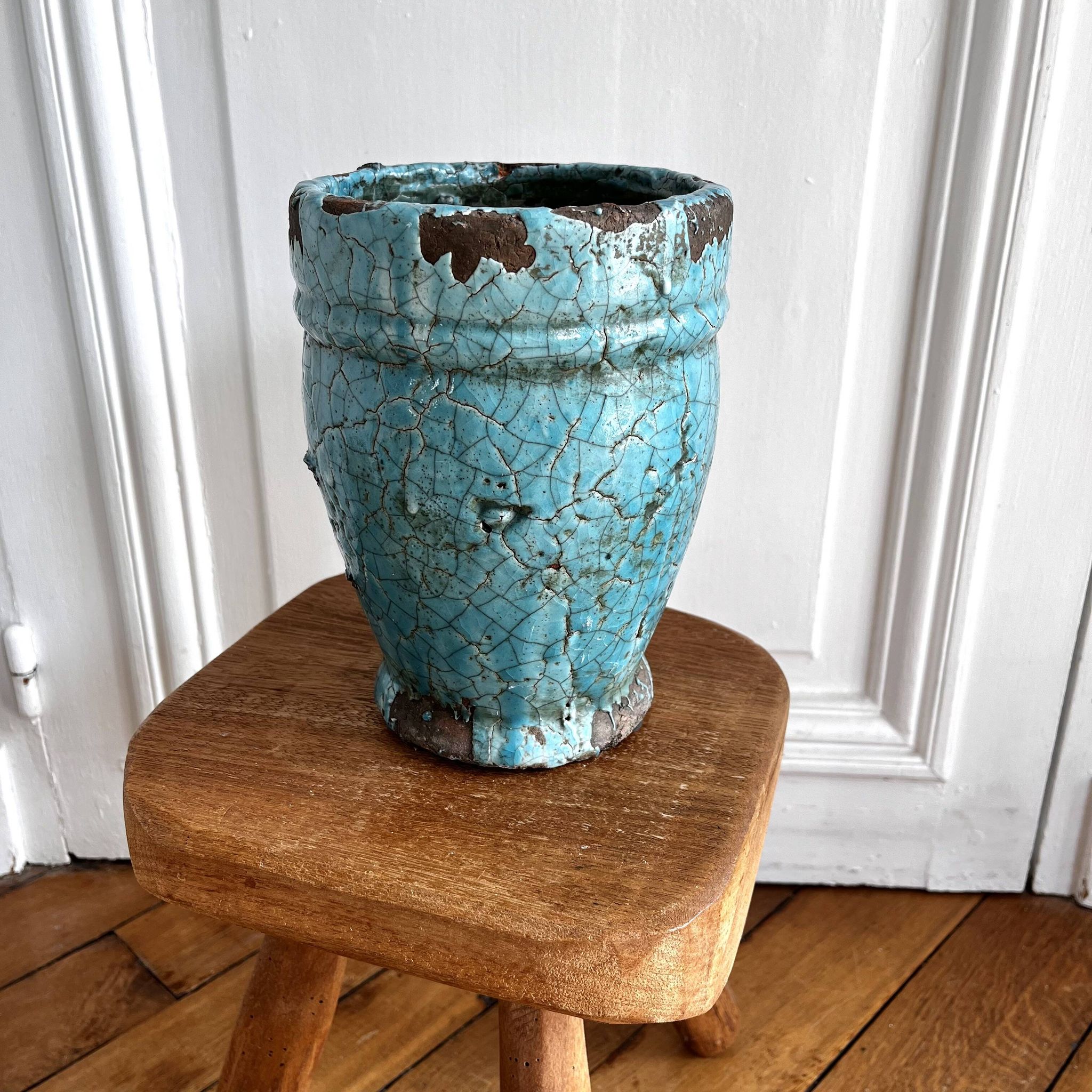 Glazed terracotta vase, Italy, 1950s