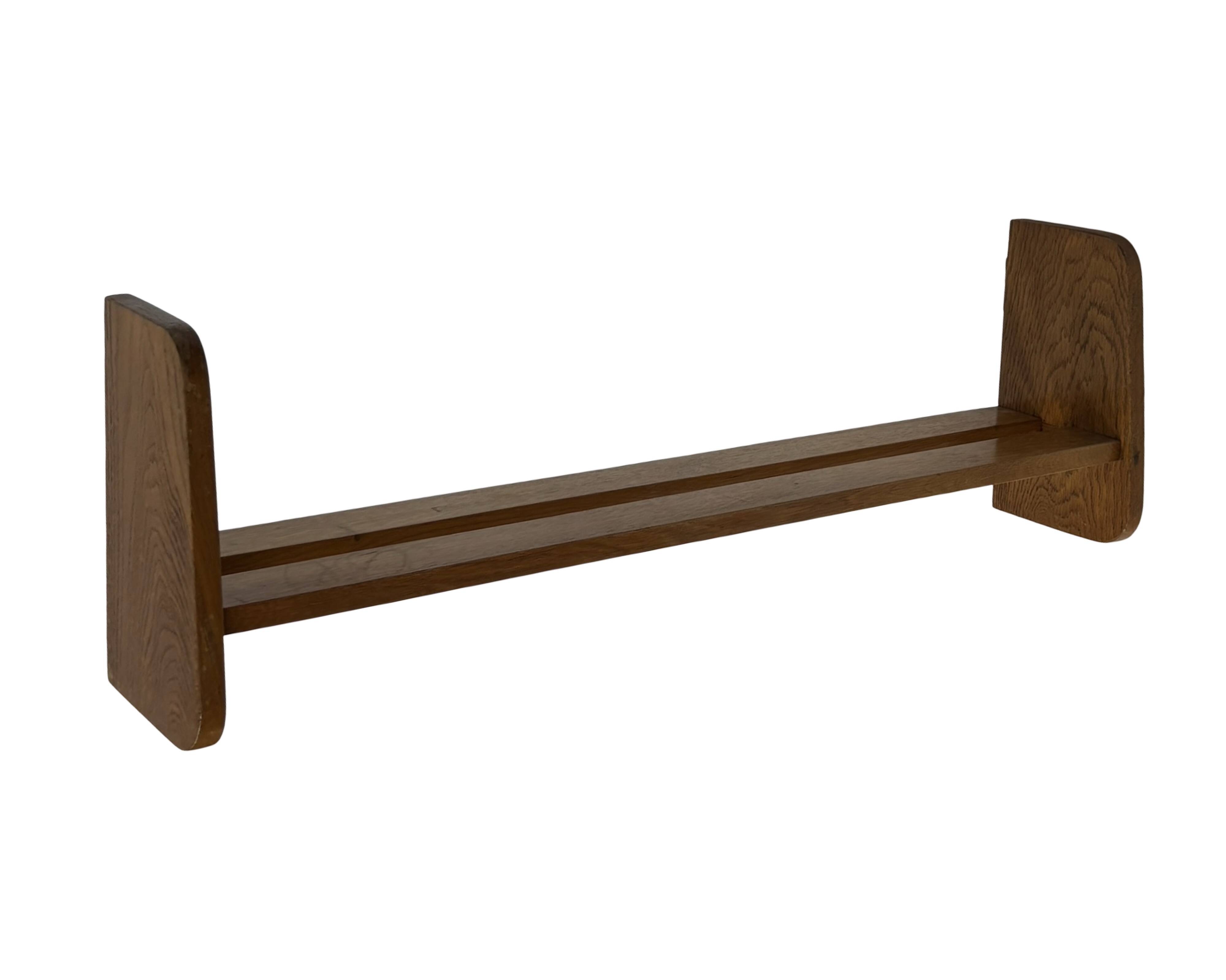 Vintage wooden wall shelve rack bookshelf in wood minimalist