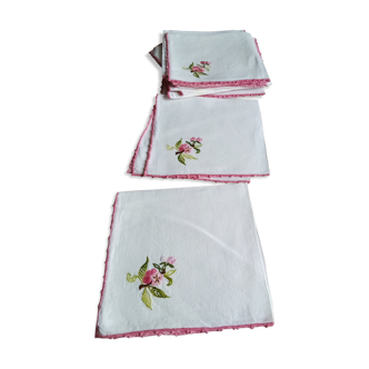 old hand embroidered tablecloths