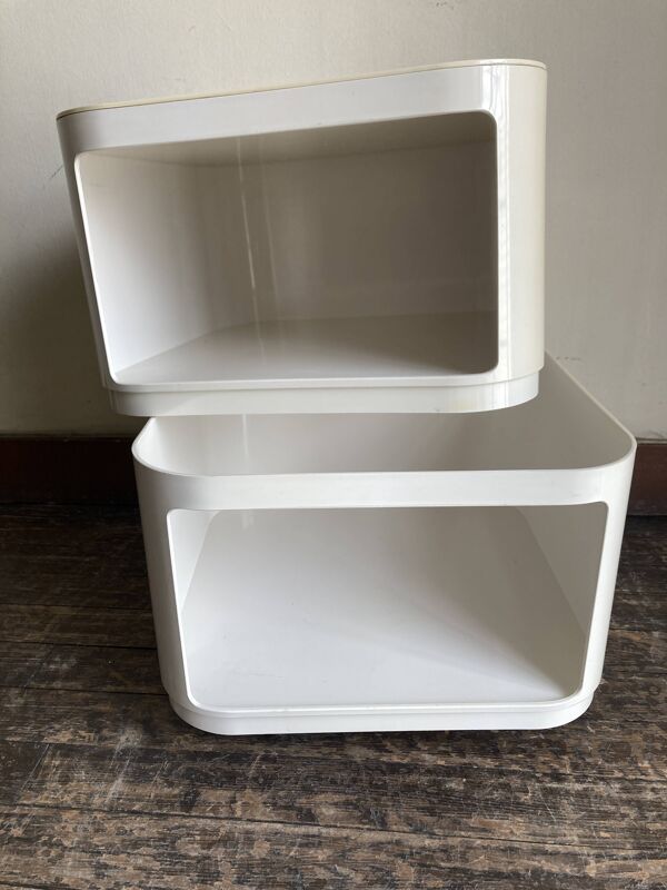 Caisson Componibili 4970 Castelli pour Kartell 1969 blanc Space Aage 1969
